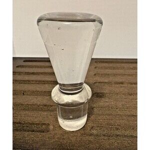 Vintage Steuben Hand-blown Crystal Clear Glass Stopper
